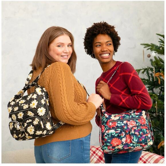 Lug Zipliner 2 Convertible Hobo Bag NWOT mustard gingham Disney bag $90 retail - Picture 5 of 8